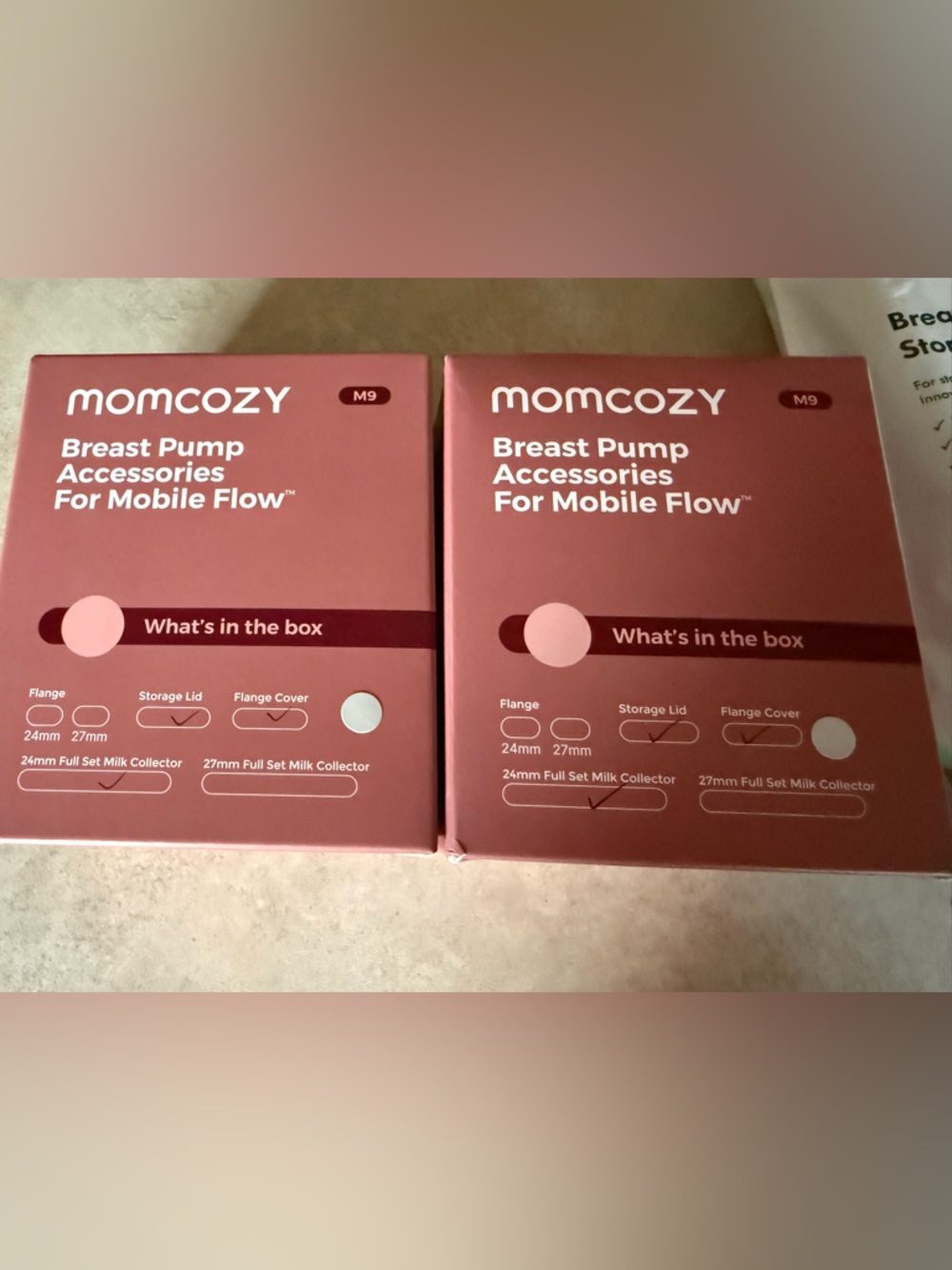 ✨ NIB Momcozy M9 Parts Bundle + 100ct Motif Storage Bags - Picture 3 of 5